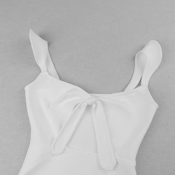 Karstā Vasaras Modes Sexy Pie Pleca Atslēgas Caurumu Melna Balta Sievietes Bodycon Pārsējs Kleita 2020. Gadam Sieviešu Vakarā Elegants Puse Kleita
