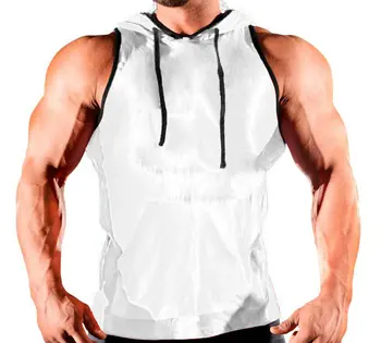 Karstā Vīriešu Apģērbu Tvertnes Augšpusē Pelēkā Vārna Stringer Kultūrisms Kapuci Muskuļu Krekls 2019 Karstā Pārdošanas Jaunas