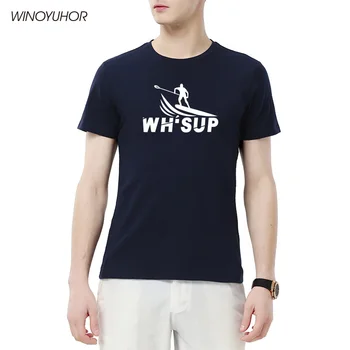 Kas Sup Smieklīgi Izdrukāt T Krekls Mens Stand Up Paddle Board Sporta T-krekls Vasaras Modes Īsām Piedurknēm Kokvilnas Tee Kreklu Masculina