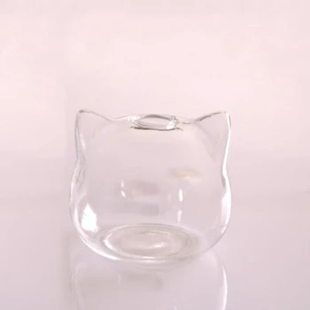 Kaķis Formas Stikla Vāze Hidroponiskas Augu Ziedu Vāze Terārija Konteineru Pot Dekoru Mākslas Dāvana