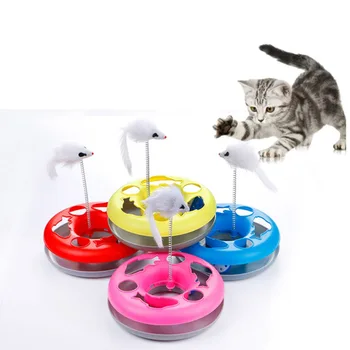 Kaķis Vinilplašu Rotaļlietas Pavasara Peli, Kaķis Rotaļlietas Pet Apmācību Diska Pārvietojas Interactive Play Pet izglītības Rotaļlietas