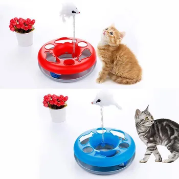 Kaķis Vinilplašu Rotaļlietas Pavasara Peli, Kaķis Rotaļlietas Pet Apmācību Diska Pārvietojas Interactive Play Pet izglītības Rotaļlietas
