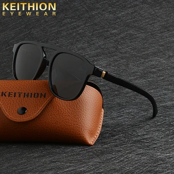 KEITHION Zīmola Dizaina Polarizētās Saulesbrilles, Vīriešu Braukšanas Saules Brilles Vintage Retro TR90 Ieplests Briļļu Vīriešu Gafas De Sol
