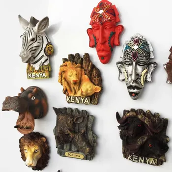 Kenijas Dzīvnieku Āfrikas Humanitārās Zinātnes, Ledusskapis Magnēti Tūrisma Suvenīri, Magnētiskās Uzlīmes, Ledusskapis, Uzlīmju Vākšanas Mājas Dekoru
