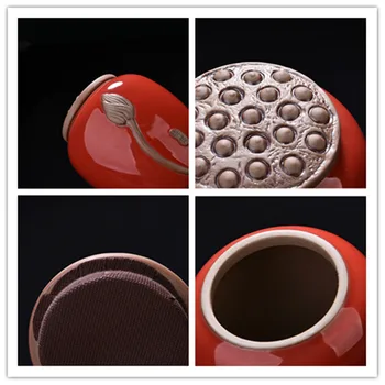 Keramikas Tējas Kaste Teaware Uzglabāšanas Tvertnes, Rupju Keramikas Violeta Smilšu Tējas Kannas S M L Tējas Jar Konfektes Uzglabāšanas Kaste Radošo Porcelāna Dāvanu