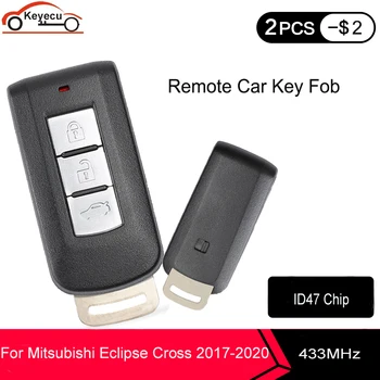 KEYECU 3 Pogu Keyless Entry Smart Remote Auto Atslēgu Fob 433MHz ID47 Mikroshēmu Mitsubishi Eclipse Krusta 2017 2018 2019 2020