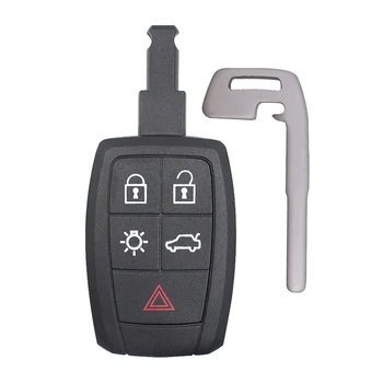Keyecu Tālvadības Auto Atslēgu Apvalks Gadījumā Segtu 5 Pogas, Volvo C30, C70 S40 V50 2008 2009 2010 2011 FCC ID: KR55WK49259