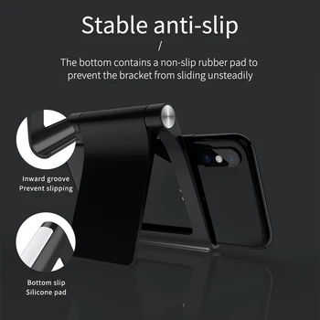 KEYSION Dzīvot Tālruņa Turētājs Stāvēt iPhone 11 Pro Max Salokāms Mobilo Telefonu Stāvēt Samsung S10 Galda Tablete Kandidēt Xiaomi