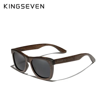 KINGSEVEN ir 2021. Roku darbs Dārgo Koka Saulesbrilles Vīriešiem Polarizētās Lēcas Vintage Sieviešu Saulesbrilles Augstas Kvalitātes Brilles Ar Lietā