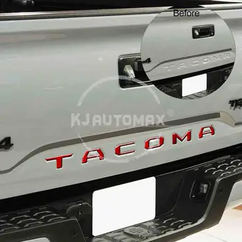 KJAUTOMAX Toyota Tacoma-2018 Tailgate Vēstuli ievieto SARKANĀ Augstas Kvalitātes PVC Uzlīme