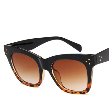 Klasiskā Kaķu Acu Saulesbrilles Sieviešu Vintage Lielgabarīta Slīpums Saules Brilles Toņos Sieviešu Sexy Luksusa Zīmola Dizaineru Brilles UV400
