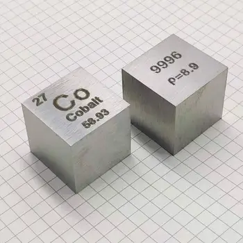 Kobalta Metāla 1 Collu 25.4 mm, Blīvums Cube 99.96% Pure Elements Collection