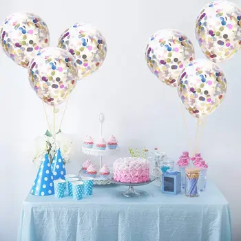 Konfeti Baloni 30 gabali 12 collu lateksa baloni piepildītas ar varavīksnes mirdzums konfeti, lai kāzas, dzimšanas dienas priekšlikums puse