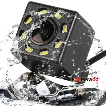 Koorinwoo 2.4 G Bezvadu Automašīnas Novietošanas Sensors 4 Zondes Automašīnu Atpakaļskata Kamera 8 LED Gaismas Automašīnas Monitoru, Digitālo Ekrānu reverse Žalūzijas