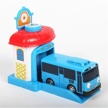 Korejas Karikatūra Kaunināt Maz Bus Viena Gabala Araba Oyuncak Garāža Automašīnu Rotaļlietas Modelis Mini Plastmasas Kaunināt Autobusu Bērnu Bērniem, Brinquedo