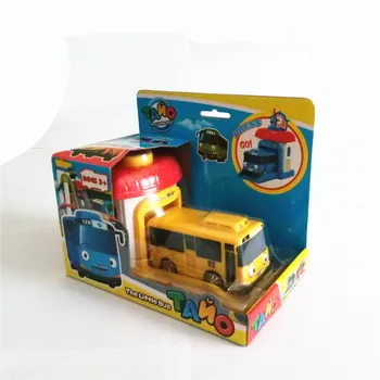 Korejas Karikatūra Kaunināt Maz Bus Viena Gabala Araba Oyuncak Garāža Automašīnu Rotaļlietas Modelis Mini Plastmasas Kaunināt Autobusu Bērnu Bērniem, Brinquedo