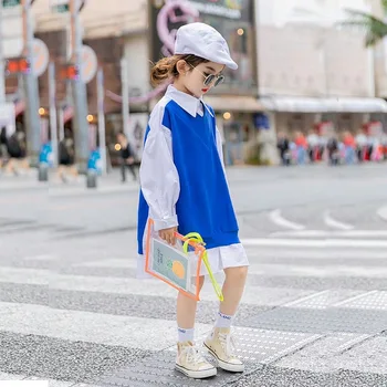 Korejiešu Bērnu Apģērbs Meitenēm Krekli ar garām Piedurknēm 2020 