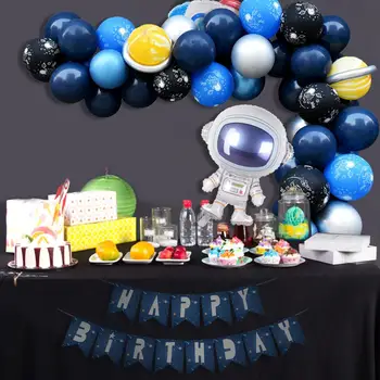 Kosmosā Puse Astronauts baloni Raķešu Folija Baloni Dzimšanas dienas svinības Dekoru Bērni dod priekšroku Zēns Baby Dušas Baloon Hēlija Globals