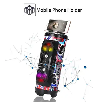 Krāsains LED Gaismas Portatīvie bluetooth Skaļruni Spēcīgu Bezvadu Āra Skaļrunis Kempings Puse Subwoofer Surround Mūzikas Boombox