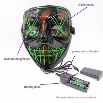 Krāsains Maska LED indikators iedegas, Puse Maskas Tīrīšanas Vēlēšanu Gads Liels Smieklīgi Masku Festivāls Cosplay Tērpu Piegādes, kas Spīd Tumsā