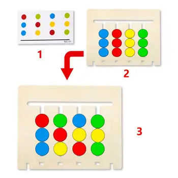 Krāsas un Augļi Double Sided atbilstošo Spēli Loģiskās domāšanas Mācību Kids Izglītojošās Rotaļlietas Bērniem, Koka Rotaļlietas, Montessori Rotaļlietas