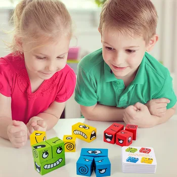 Krāsas un Augļi Double Sided atbilstošo Spēli Loģiskās domāšanas Mācību Kids Izglītojošās Rotaļlietas Bērniem, Koka Rotaļlietas, Montessori Rotaļlietas