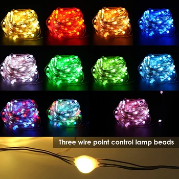 Krāsu LED String Gaismas Tālvadības Sudraba stieples ūdensizturīgs pasaku gaismas USB piegādi mājās ziemassvētku kāzu puse, mājas apdare