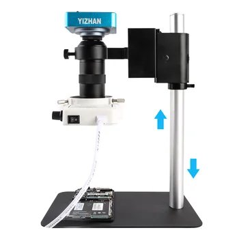KUAIQU 130X Nelielu Bāzes Workbench Digitālo Monokulāri Mikroskopu Ar VGA HDMI Kameras Objektīvs LED Gaismas Remonta Tālrunis Lodēšanu