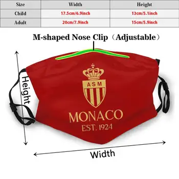 Kā Monako Zelta Drukāt Mazgājamu Filtru, Euro Futbola Līgas Maska, Jo Monako Monako Asm Asociācijas Sportiski De Monako Futbols