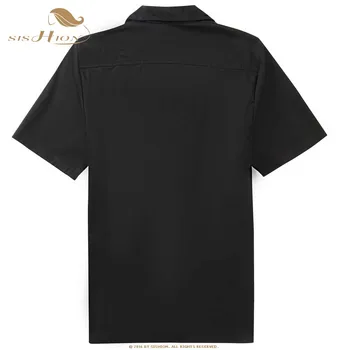 L-2XL Plus Lieluma Vīriešiem Kreklu ST110 Īsām Piedurknēm Melnā, Sarkanā Rockabilly Kokvilnas Gadījuma Boulings Krekli Vīriešiem camisa masculina