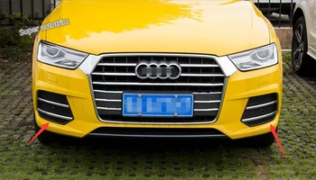 LAPETUS Audi Q3 2016 - 2020 ABS Hromēti Priekšējie Miglas lukturi Uzacu Sloksnes Lampas Vāciņš Melns, 4 Gab. / Komplekts