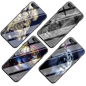 Lauva, tīģeris Rūdīts Stikls Lietā par iPhone 12 11 Pro Max 12 Mini X XR XS Max 8 7 6S 6 Plus SE 