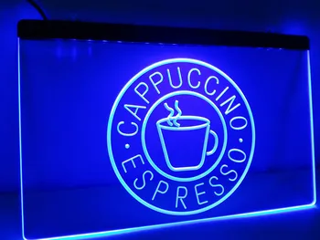 LB329 - Espresso, Kapučīno Kafijas Tases LED Neona Gaismas Zīme, mājas dekoru amatniecības