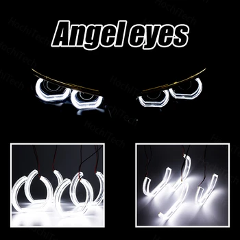 LED Angel Eye komplekts 6000K Balta Halo gredzenu, DRL Dienas gaisma, Lai BMW X5 E53 Facelift 2004 2005 2006 Kristāla Eņģelis acis