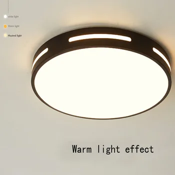 LED mūsdienu Balta un Melna krāsa griestiem lightsLED mūsdienu akrila metāla rāmis apaļas ultra plānais LED griestu lampas, LED lampas, griestu