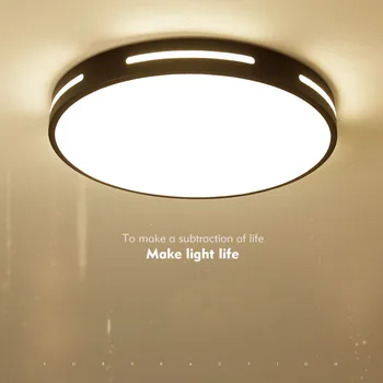 LED mūsdienu Balta un Melna krāsa griestiem lightsLED mūsdienu akrila metāla rāmis apaļas ultra plānais LED griestu lampas, LED lampas, griestu