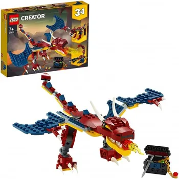 Lego Creator 3en1-Liesmu Pūķis 234 Gab (31102) -būvniecības rotaļlietas