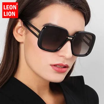 LeonLion Laukumā Lielgabarīta Saulesbrilles Sieviešu Vintage Brilles Sieviešu/Vīriešu Zīmola Dizaineru Brilles Sievietēm Luksusa Lentes De Sol Mujer