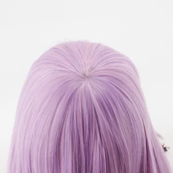 Leļļu Piederumi, Purpura Krāsa Gari Taisni mati, ar Bangs Leļļu Parūkas Amerikāņu Lelles Meitene 18