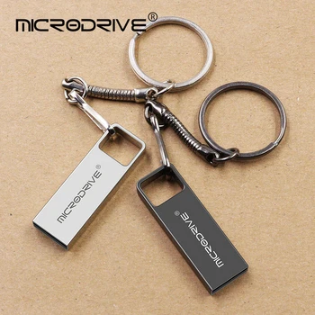Liela Ātruma USB 2.0 Mini Flash Drive 16GB 32GB 64GB, 128GB Pendrive Ūdensizturīgs Metāla usb flash disku, Pildspalvu, atslēgu piekariņi atmiņas kartes