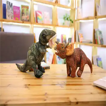 Liels Simulācija Dinozauru Plīša Rotaļlietas Pildījumu Dabīgas Dzīvnieku Tyrannosaurus Rex Triceratops Plīša Lelles Bērni, Meitenes Dāvanas