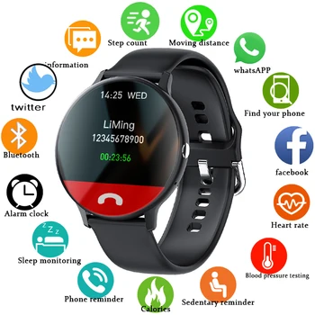 LIGE Jaunu Smart Bluetooth Zvanu Skatīties Vīrieši Sievietes Sirds ritma Sports fitness tracker Aproce Skatīties Cilvēks, Android, IOS Xiaomi Huawei