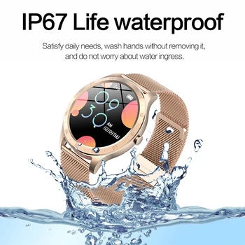 LIGE Modes Dāmas Smart Skatīties asinsspiediens, Sirdsdarbības Monitoringa Jaunumi Push IP67 Waterproof Smart Skatīties Sieviešu Android vai iOS