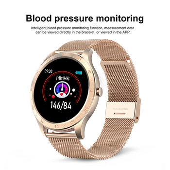 LIGE Modes Dāmas Smart Skatīties asinsspiediens, Sirdsdarbības Monitoringa Jaunumi Push IP67 Waterproof Smart Skatīties Sieviešu Android vai iOS