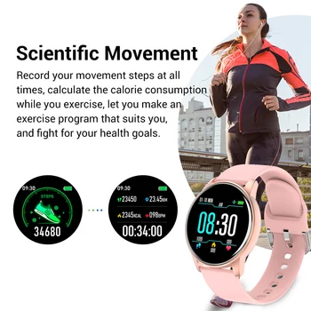 LIGE Ūdensizturīgs Smart Skatīties Sports Tracker Laika Prognoze Smartwatch Sieviešu Darbības Monitoringu Reālā laika, Android, IOS