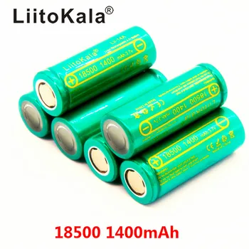 LiitoKala Lii-14A 18500 1400mAh, atkārtoti uzlādējams litija akumulators 3,7 V spēcīgu gaismas lukturīti anti-gaismas speciālā litija mīklā