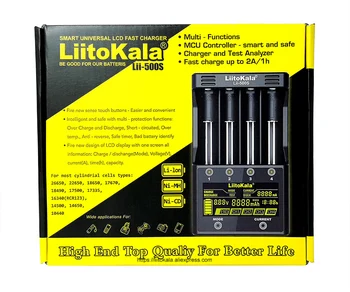 Liitokala Lii-500S Lii-S6 LCD 18650 akumulators 3,7 V 18350 18500 21700 25500 26650 AA AAA NiMH litija akumulatoru lādētājs