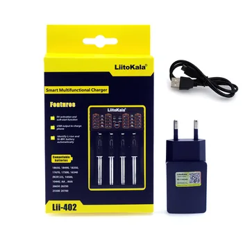 Liitokala Lii-S2 S4 PD4 402 202 Lii-S6 18650 Akumulatoru Lādētājs 1.2 V 3,7 V 3.2 V AA21700 NiMH, li-ion akumulators Smart Lādētājs+5V 2A plug