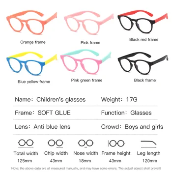 LongKeeper Bērniem Anti Zilā Gaisma Brilles Zēns Meitenes Gudrs Kārta Datoru Brilles Modes Zilā Gaisma Pretbloķēšanas Briļļu Oculos