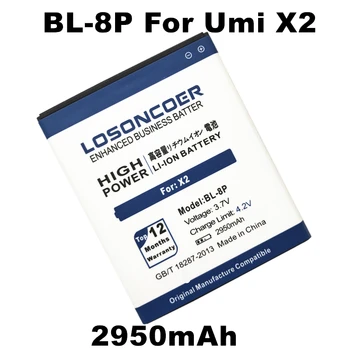 LOSONCOER 2950mAh BL-8P Akumulatoru UMI X2 V5 VOTO X2 DNS S5002 BL 8P BL8P Mobilā Tālruņa Akumulators+Ātri Nonāktu